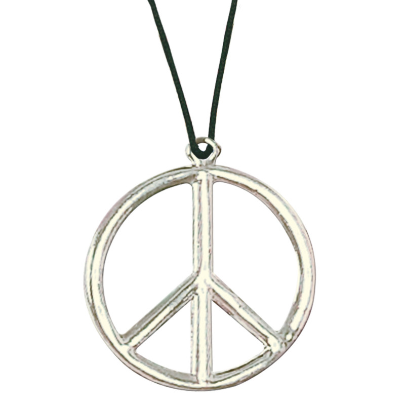 Náhrdelník hippie stříbrný